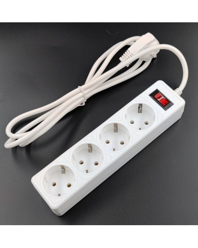 SP4W-518 GARDA. Сетевой фильтр 4 розетки,1,8м, белый. 5bites в Черкесске