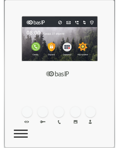 AU-04LA (AU-04L) WHITE. Монитор IP-домофона. BAS-IP в Черкесске
