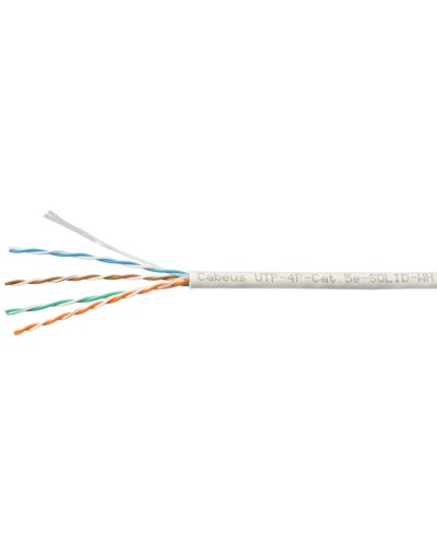 UTP-4P-Cat.5e-SOLID-WH-100 (7471c-5). Кабель «витая пара» (LAN) для структурированных систем связи. CABEUS в Черкесске
