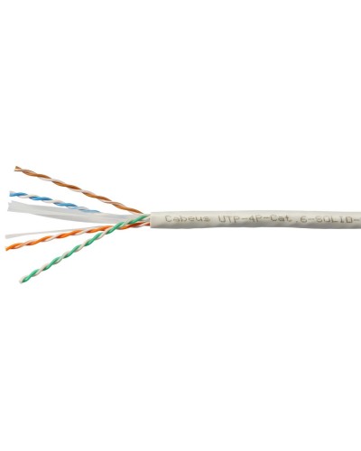 UTP-4P-Cat.6-SOLID-LSZH-GY (11108c). Кабель «витая пара» (LAN) для структурированных систем связи. CABEUS в Черкесске