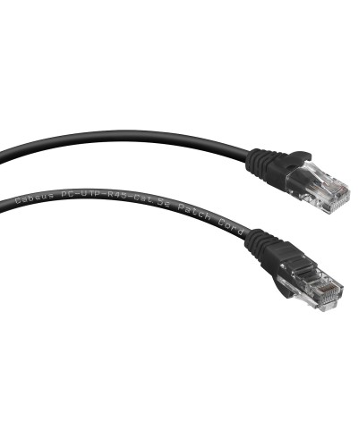 PC-UTP-RJ45-Cat.5e-0.15m-BK (8990c), чёрный. Патч-корд медный. CABEUS в Черкесске