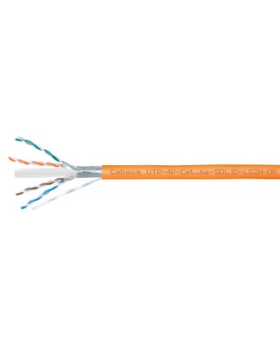 UTP-4P-Cat.6a-SOLID-LSZH-OR (11374c). Кабель «витая пара» (LAN) для структурированных систем связи. CABEUS в Черкесске