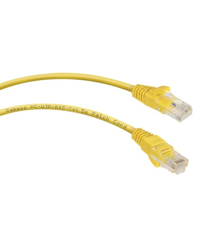 PC-UTP-RJ45-Cat.5e-0.15m-YL (8985c), желтый. Патч-корд медный. CABEUS в Черкесске