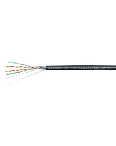 FTP-4P-Cat.5e-SOLID-OUT-PE-UV (11792c). Кабель «витая пара» (LAN) для структурированных систем связи. CABEUS в Черкесске
