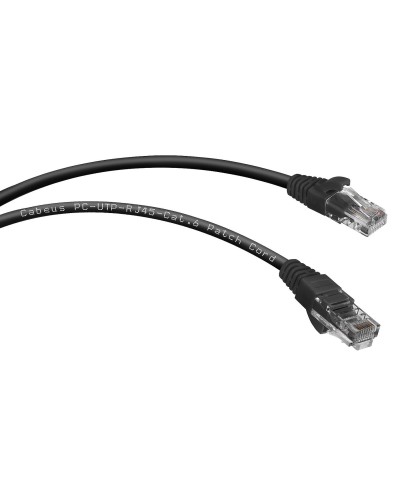 PC-UTP-RJ45-Cat.6-2m-BK (8665c), чёрный. Патч-корд медный. CABEUS в Черкесске