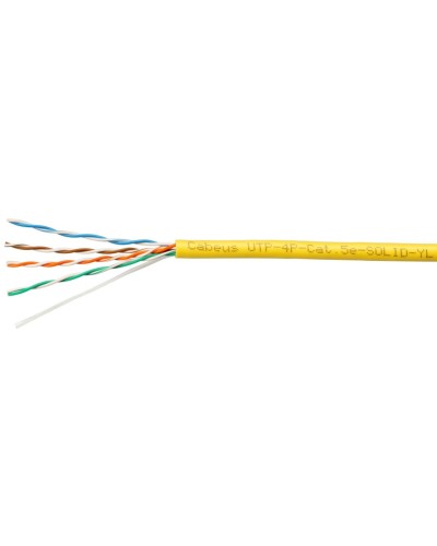 UTP-4P-Cat.5e-SOLID-LSZH-YL-100 (9780c-5). Кабель «витая пара» (LAN) для структурированных систем связи. CABEUS в Черкесске