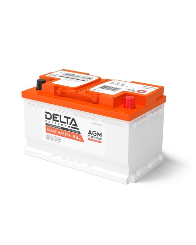 Delta START MASTER AGM 1280 (80 Ah). Аккумулятор автомобильный герметичный свинцово-кислотный. Delta в Черкесске