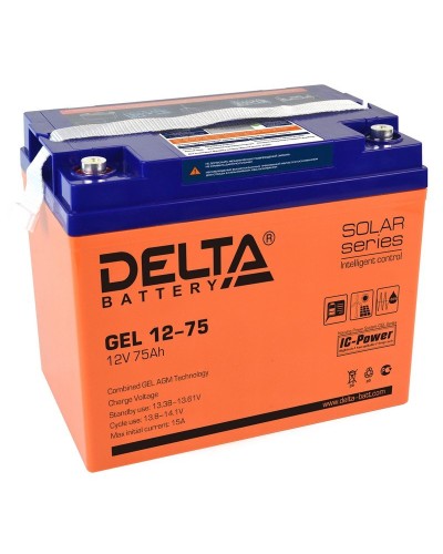 Delta GEL 12-75. Аккумулятор герметичный свинцово-кислотный. Delta в Черкесске