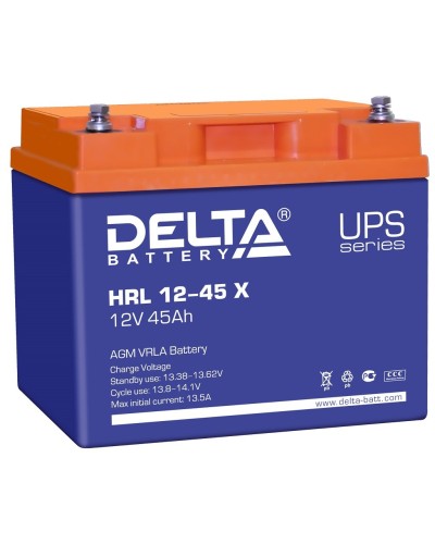 Delta HRL 12-45 X. Аккумулятор герметичный свинцово-кислотный. Delta в Черкесске