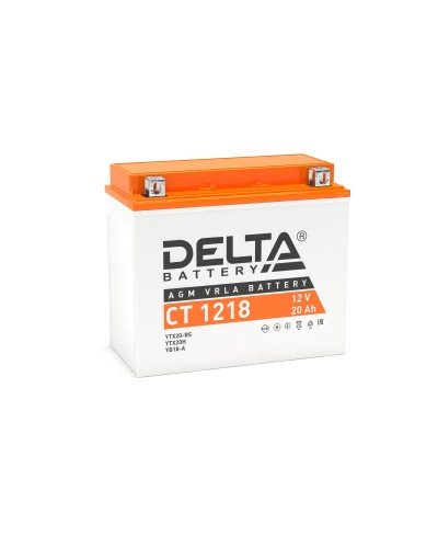 Delta CT 1218. Аккумулятор герметичный свинцово-кислотный стартерный. Delta в Черкесске