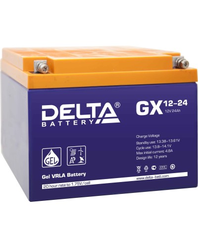 Delta GX 12-24. Аккумулятор герметичный свинцово-кислотный. Delta в Черкесске