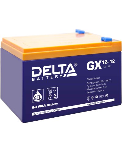 Delta GX 12-12. Аккумулятор герметичный свинцово-кислотный. Delta в Черкесске