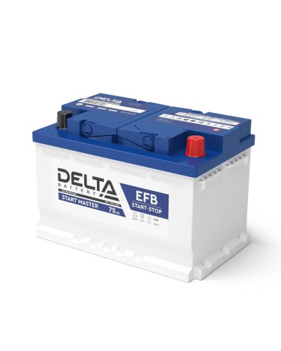 Delta START MASTER EFB 1275 (75 Ah). Аккумулятор автомобильный герметичный свинцово-кислотный. Delta в Черкесске