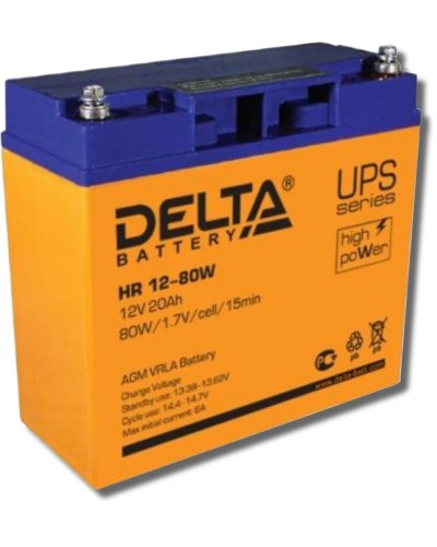 Delta HR 12-80 W. Аккумулятор герметичный свинцово-кислотный. Delta в Черкесске