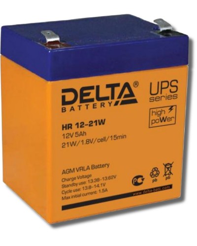 Delta HR 12-21 W. Аккумулятор герметичный свинцово-кислотный. Delta в Черкесске