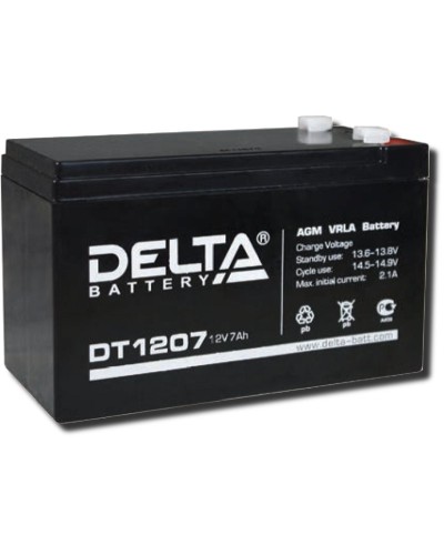 Delta DT 1207. Аккумулятор герметичный свинцово-кислотный. Delta в Черкесске