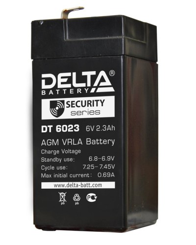 Delta DT 6023 (75мм). Аккумулятор герметичный свинцово-кислотный. Delta в Черкесске