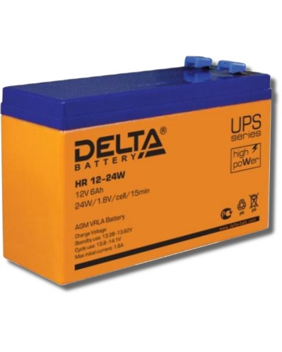 Delta HR 12-24 W. Аккумулятор герметичный свинцово-кислотный. Delta в Черкесске