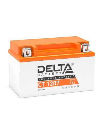 Delta CT 1207. Аккумулятор герметичный свинцово-кислотный стартерный. Delta в Черкесске