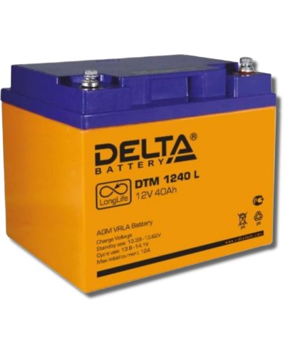 Delta DTM 1240 L. Аккумулятор герметичный свинцово-кислотный. Delta в Черкесске