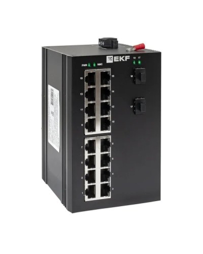 TSX-U-2GX/SFP-16GT. Промышленный неуправляемый коммутатор. EKF в Черкесске