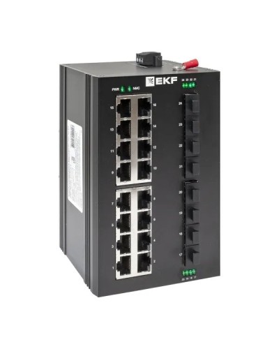 TSX-U-8GX/SFP-16GT. Промышленный неуправляемый коммутатор. EKF в Черкесске