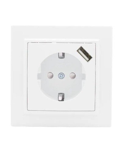 Минск Розетка 1-местная СП с/з 16А (ERR16-028-100-USB). Розетка 1-местная СП с/з 16А. EKF в Черкесске