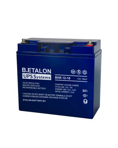 B.ETALON BHR 12-18. Аккумулятор герметичный свинцово-кислотный. ETALON в Черкесске