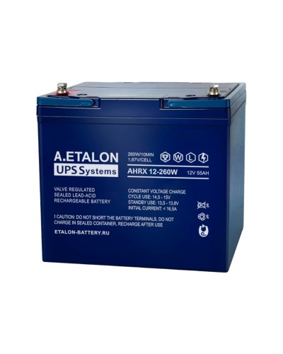 A.ETALON AHRX 12-260W (55). Аккумулятор герметичный свинцово-кислотный. ETALON в Черкесске