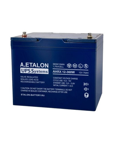 A.ETALON AHRX 12-360W (75). Аккумулятор герметичный свинцово-кислотный. ETALON в Черкесске