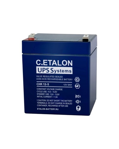 C.ETALON CHR 12-5. Аккумулятор герметичный свинцово-кислотный. ETALON в Черкесске