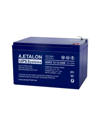 A.ETALON AHRX 12-12-52W. Аккумулятор герметичный свинцово-кислотный. ETALON в Черкесске
