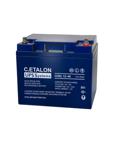 C.ETALON CHRL 12-40. Аккумулятор герметичный свинцово-кислотный. ETALON в Черкесске