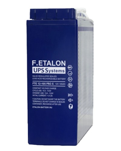 F.ETALON FTE 12-105 PRO X. Аккумулятор герметичный свинцово-кислотный. ETALON в Черкесске