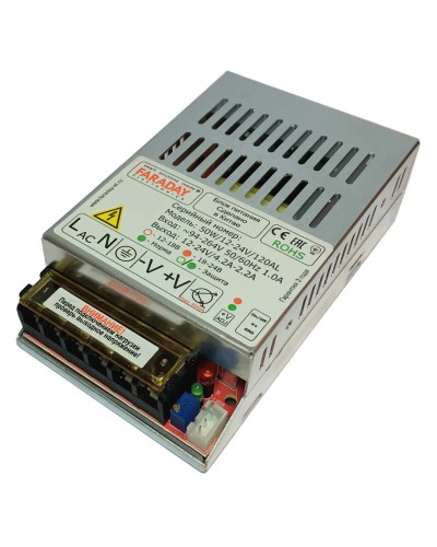 50W/12-24V/120AL. Импульсный блок питания. FARADAY в Черкесске