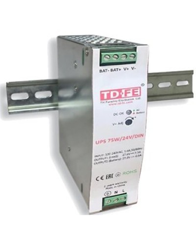 UPS 75W/24V/DIN. Блок бесперебойного питания. FARADAY в Черкесске