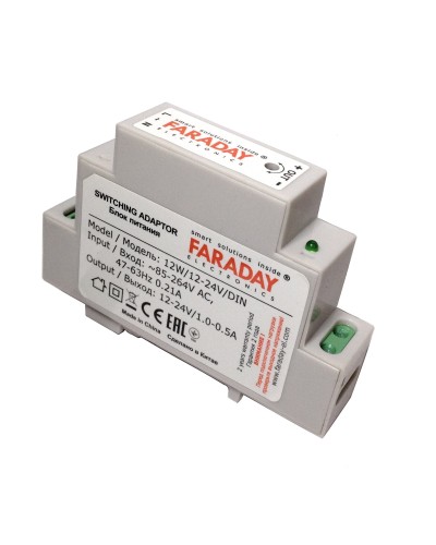 12W/12-24V/DIN. Блок питания. FARADAY в Черкесске