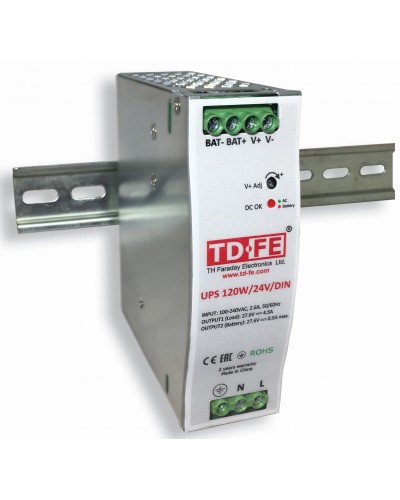 UPS 120W/24V/DIN. Блок бесперебойного питания. FARADAY в Черкесске