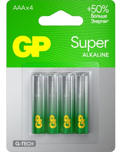 GP Super Alkaline 15A AA (GP 15AA21-2CRSBC4), упак. 4 шт. БЛИСТЕР. Алкалиновые батарейки. GP Batteries в Черкесске