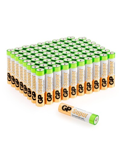 GP Super Alkaline 24A AAA (GP 24A-2CRVS80), упак. 80 шт.. Алкалиновые батарейки. GP Batteries в Черкесске