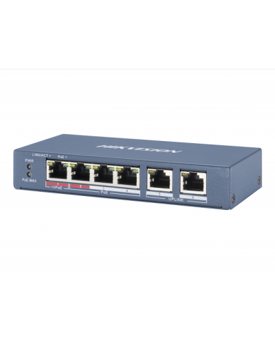 DS-3E0106P-E/M. Коммутатор с питанием POE. Hikvision в Черкесске