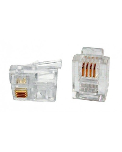 PLUG-6P4C-P-C2-100 (100 шт). Разъем RJ-12. Hyperline в Черкесске