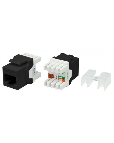 KJ8-8P8C-C6A-180-BK. Вставка Keystone Jack RJ-45. Hyperline в Черкесске