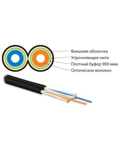 FO-D3-IN-50-2-LSZH-BK. Кабель волоконно-оптический многомодовый. Hyperline в Черкесске