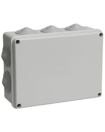 Коробка распаячная КМ41244 190х140х70 открытой проводки IP55 10 гермовводов серая (UKO11-190-140-070-K41-55). Коробка распаячная безгалогенная (HF). IEK в Черкесске