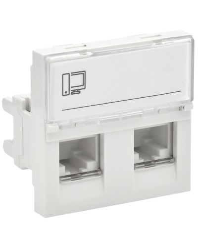 Розетка RJ45 кат.5E PRIMER РКИ-22-00-П-5 белый IEK (PR-KK40D-RI-0-2-2C5EU-K01). Розетка RJ-45. IEK в Черкесске