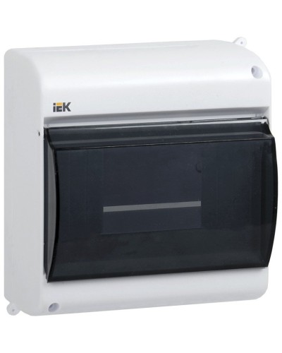 Корпус пластиковый КМПн 2/6 IP30 белый KREPTA 3 (MKP42-N-06-30-09). Щиток модульный с прозрачной дверцей, настенный. IEK в Черкесске