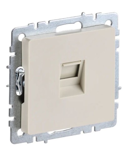 Розетка RJ45 РК10-БрКр кат.5E бежевый BRITE (BR-K10-1-K10). Розетка компьютерная. IEK в Черкесске