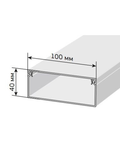Короб 100х40 ЭЛЕКОР (CKK10-100-040-1-K01). Кабель-канал с двойным замком. IEK в Черкесске