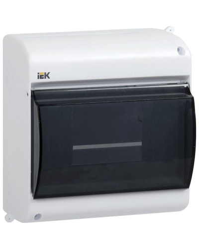 Корпус пластиковый КМПн 2/4 IP30 белый KREPTA 3 (MKP42-N-04-30-12). Щиток модульный с прозрачной дверцей, настенный. IEK в Черкесске